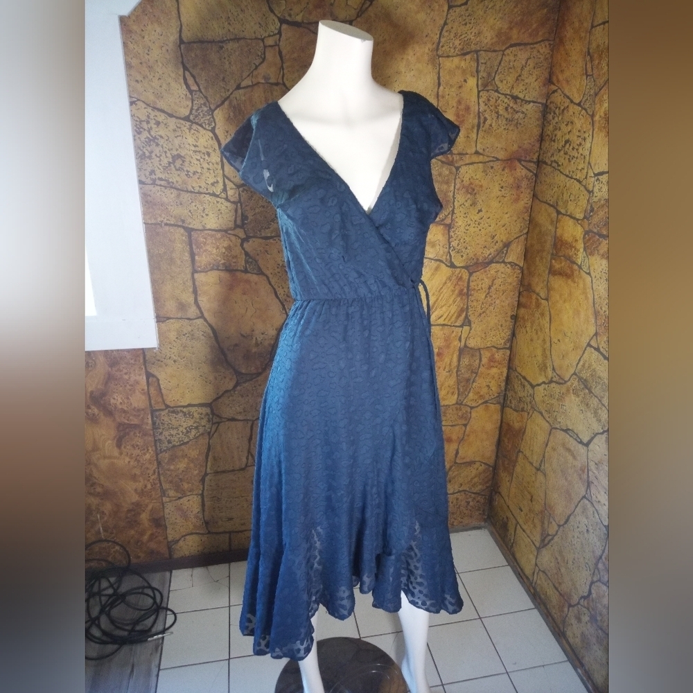 APRICOT Navy High Low Dress